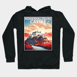 Hohensalzburg Castle Austria Sunrise Vintage Travel Retro Tourism Hoodie